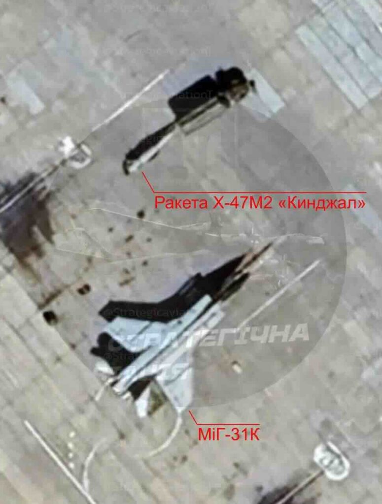 zapadni sateliti razotkrivaju ruski mig 31k sa raketom „kindzal zapadni sateliti razotkrivaju ruski mig 31k sa raketom „kindžal“