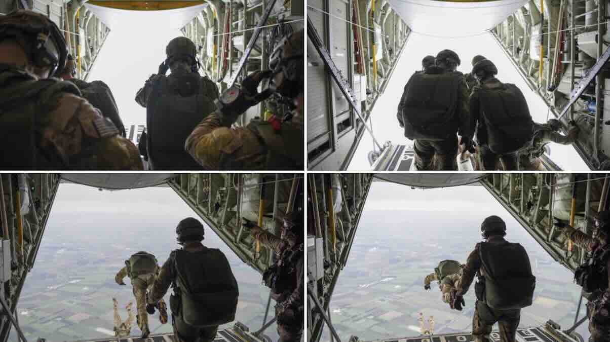 iskakanje specijalnih snaga iz mc 130j commando ii