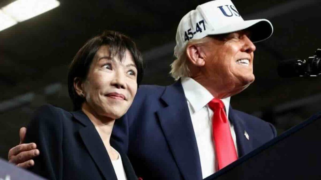 Sanae Takaiči i Donald Tramp