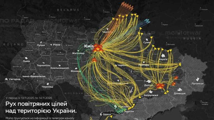 masovni ruski udar usmeren uglavnom na kijev