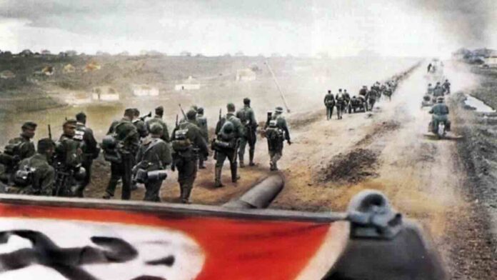 nacističke trupe u pohodu na sssr ilustracija nacističke trupe u pohodu na sssr ilustracija