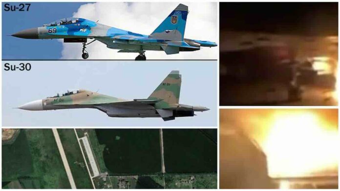 Kijev tvrdi da su dva lovca Su 30 i Su 27 pogođena na aerodromu kod Lipecka