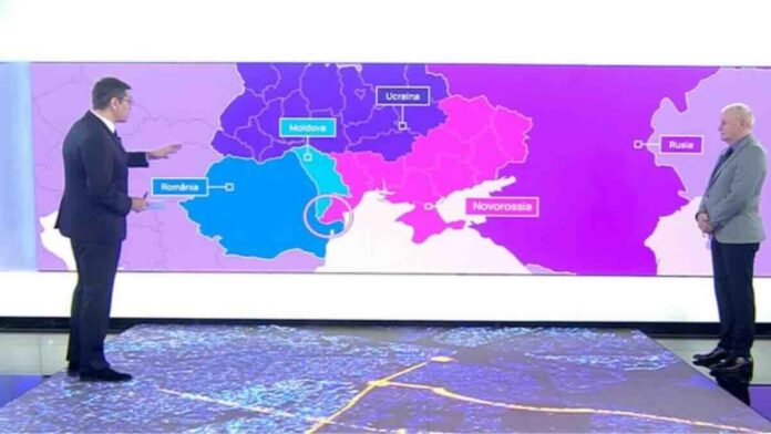 Rumunski general ispred mape