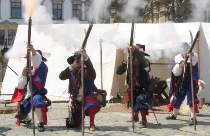 vežba musketara rekonstrukcija