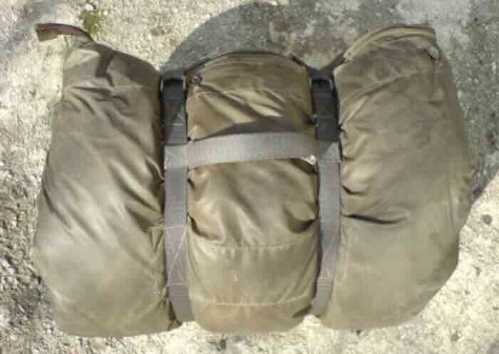 Vreća za spavanje JNA, spakovana