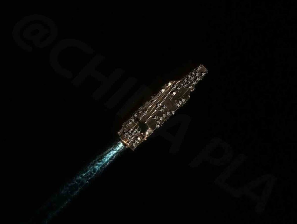 Kinezi su takođe objavili satelitski snimak nosača USS Gerald R. Ford čim je krenuo sa Krita ka Bliskom Istoku