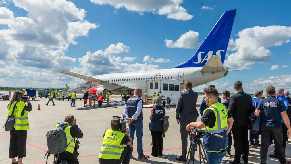 SAS Boeing 737 u poljskom Žešovu