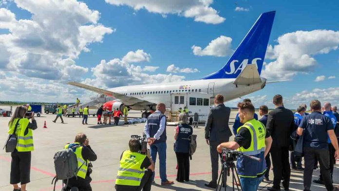 SAS Boeing 737 u poljskom Žešovu