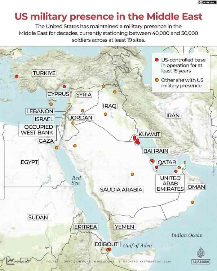 američke baze na bliskom istoku