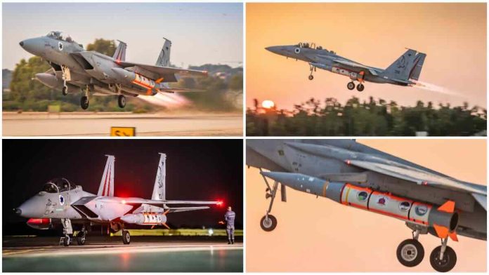 Izraelski lovac F 15D sa balističkom raketom Blue Sparrow