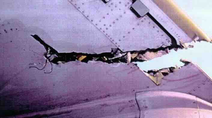 oštećenja na avionu