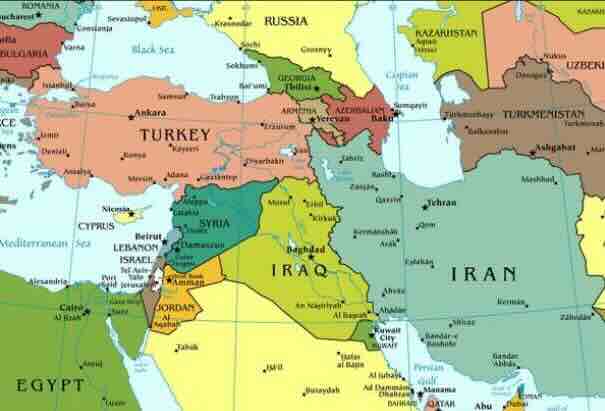 Bliski i srednji Istok. Poloza j Sirije u odnosu na Rusiju