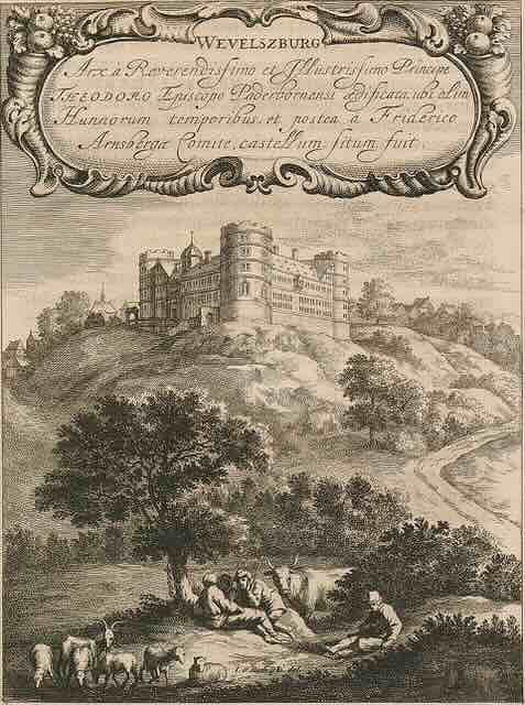 Gravira dvorca iz 1662. godine Gravira dvorca iz 1662. godine