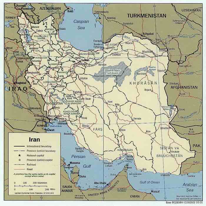 Karata Irana koju je popunjavala CIA