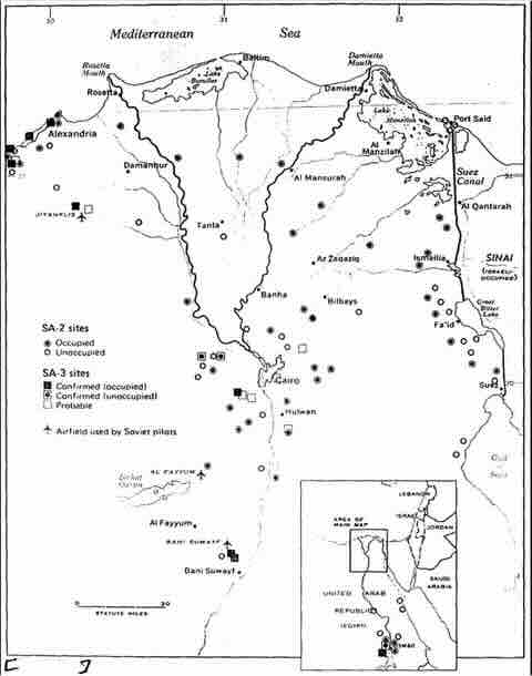 Raspored snaga RV i PVO SSSR u Egiptu