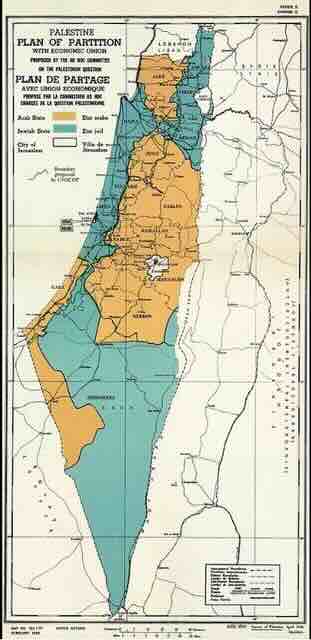 Situacioni plan Palestine 1956. godine na osnovu usvojene rezolucije 181