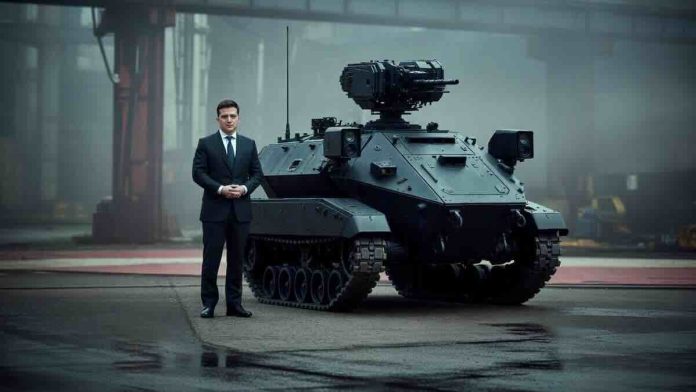 zelenski i robot ilustracija