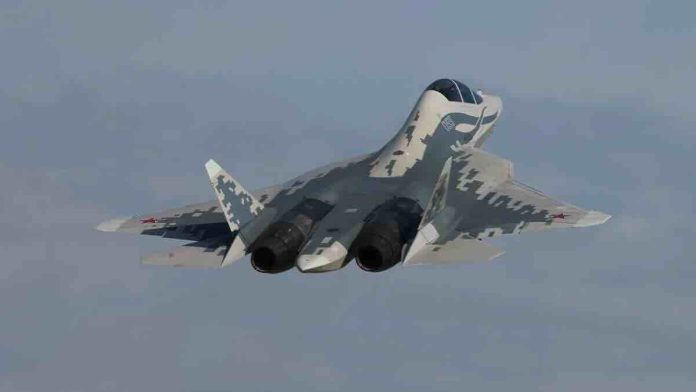 Su-57D u letu Su-57D u letu