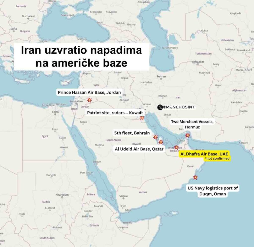 Iran uzvratio napadima na americke baze Iran uzvratio napadima na američke baze