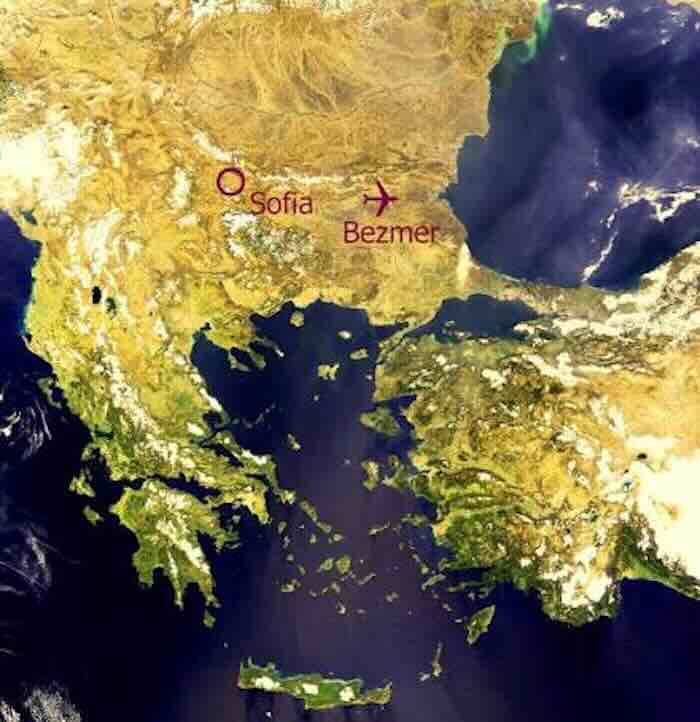 Lokacija Bezmer baze na mapi Lokacija Bezmer baze na mapi
