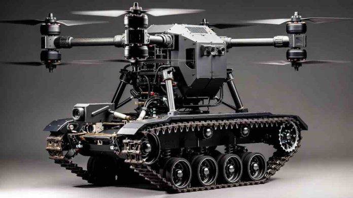 Ruski robot na gusenicama nosi sopstveni dron- patent otkriva novo rešenje za izviđanje iznad rovova Ruski robot na gusenicama nosi sopstveni dron- patent otkriva novo rešenje za izviđanje iznad rovova