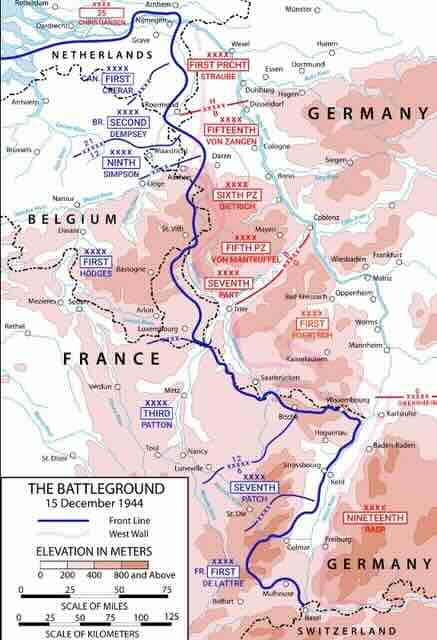 Situacija na Zapadnom frontu 15. XII 1944 Situacija na Zapadnom frontu 15. XII 1944