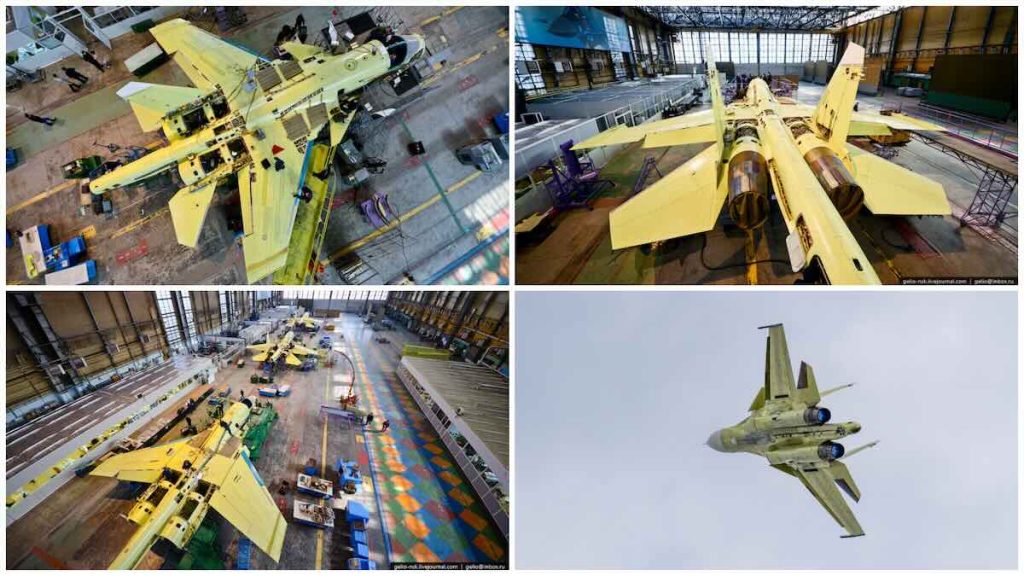 Su-34 na proizvodnoj traci u Novosibirskom udruženju za proizvodnju aviona nazvanom po V. P. Čkalovu (Fabrika Čkalov)