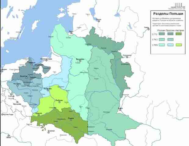 Teritorije Poljsko-litvanske unije pred raspad