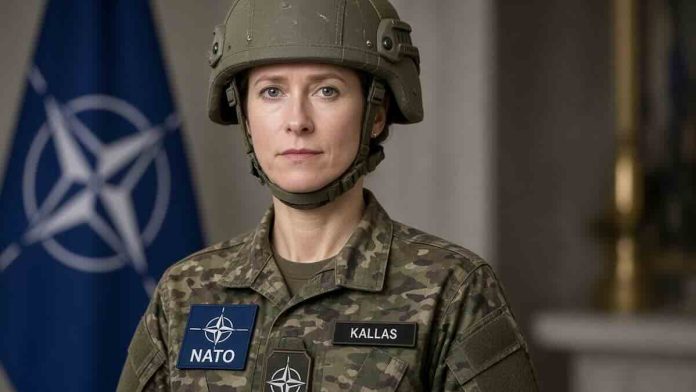 Kaja Kalas kao vojnik