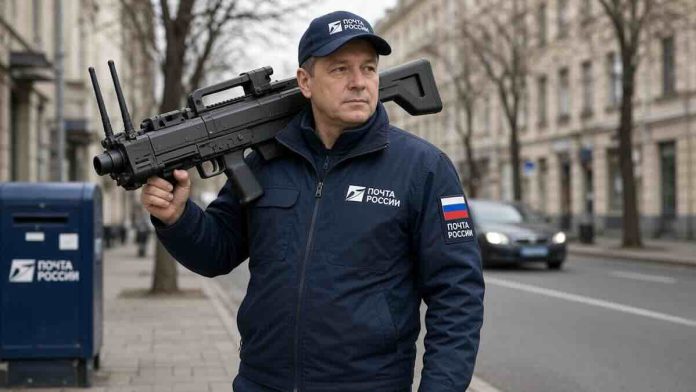 naoružani ruski poštar ilustracija naoružani ruski poštar ilustracija