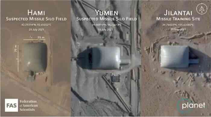 zapadni satelitski snimci kineskim ICBM silosa