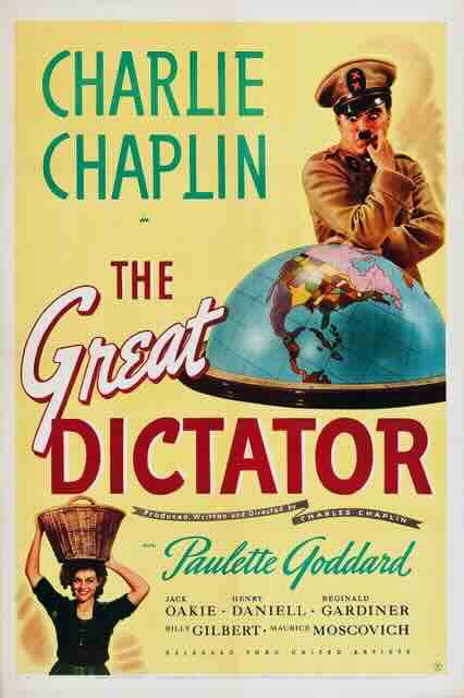 The Great Dictator 1940 poster The_Great_Dictator_(1940)_poster