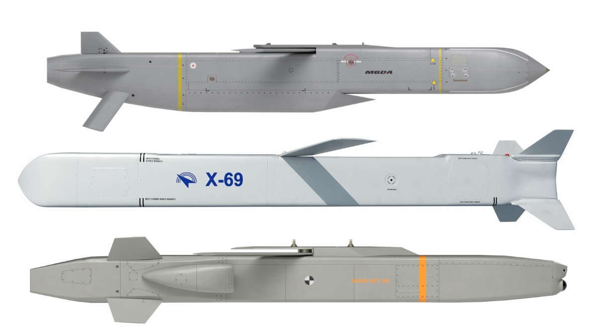 H-69, Storm Shadow i Taurus: tri krstareće rakete sličnog izgleda, ali koja je za šta bolja? odozgo na dole - Storm Shadow/SCALP, H-69 i Taurus KEPD 350